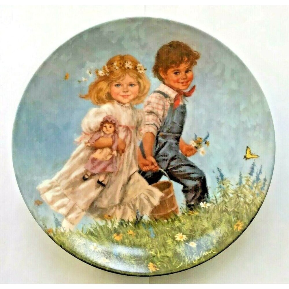 Jack and Jill Plate 8th in Mother Goose Series John McClelland Ltd Edition 1986